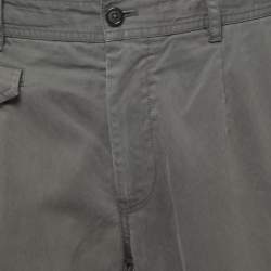 Pre Owned Dolce & Gabbana Grey Cotton Cargo Pants L
