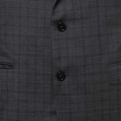 Pre Owned Dolce & Gabbana Grey Checked Wool Martini Tailored Jacket XXL