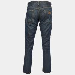 Pre Owned Dolce & Gabbana  Blue Denim 14 Straight Leg Jeans L Waist 32"