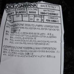 Pre Owned Dolce & Gabbana Black Jacquard Blazer L