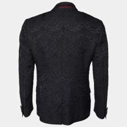 Pre Owned Dolce & Gabbana Black Jacquard Blazer L