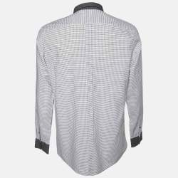 Pre Owned Dolce & Gabbana White Floral Pattern Cotton Button Front Shirt XXL