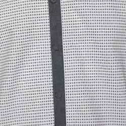 Pre Owned Dolce & Gabbana White Floral Pattern Cotton Button Front Shirt XXL