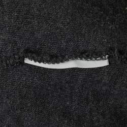 Pre Owned Dolce & Gabbana Grey Cotton V-Neck Half Sleeve T-Shirt 5XL