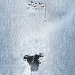 مملوكة مسبقًا Dolce & Gabbana Blue Ripped Denim 14 Comfort Fit Jeans 4XL Waist 42"