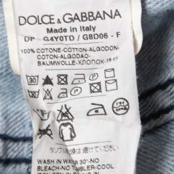 مملوكة مسبقًا Dolce & Gabbana Blue Ripped Denim 14 Comfort Fit Jeans 4XL Waist 42"