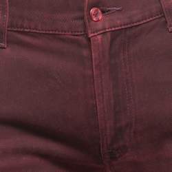 Pre Owned Dolce & Gabbana Burgundy Denim 14 Stretch Jeans M Waist 34"