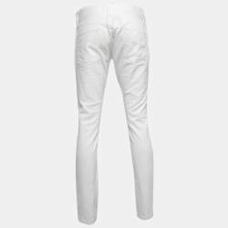 Pre Owned Dolce & Gabbana White Denim 14 Jeans M Waist 33"