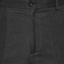 Pre Owned Dolce & Gabbana Black Cotton Blend Pants XL