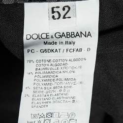 Pre Owned Dolce & Gabbana Black Cotton Blend Pants XL
