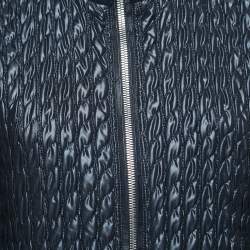 Pre Owned Dolce & Gabbana Navy Blue Quilted Nylon Zip-Up Jacket S