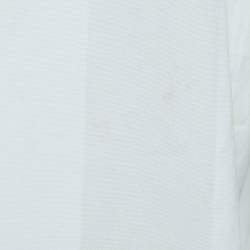 Dolce & Gabbana White Sketch Print Oversized Polo Shirt S