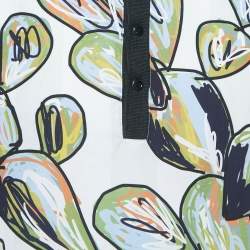 Dolce & Gabbana White Sketch Print Oversized Polo Shirt S