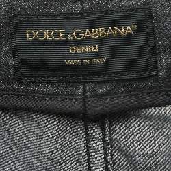 Pre Owned Dolce & Gabbana Grey Washed Denim Jeans M Waist 32"