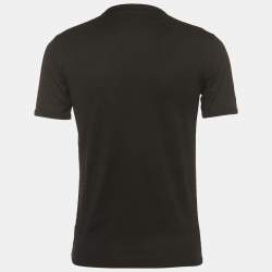Pre Owned Dolce & Gabbana Black Musical Embroidered Cotton Half Sleeve T-Shirt S