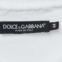 Dolce & Gabbana White Cotton Pique Polo T-Shirt XS