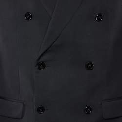 Pre Owned Dolce & Gabbana Black Wool Double Breasted Blazer M