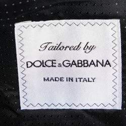 Pre Owned Dolce & Gabbana Black Wool Double Breasted Blazer M