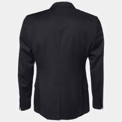 Pre Owned Dolce & Gabbana Black Wool Double Breasted Blazer M