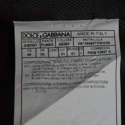 Pre Owned Dolce & Gabbana Charcoal Grey Wool Tailored Waistcoat M