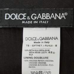 Pre Owned Dolce & Gabbana Red Raw Silk Tailored Pants M