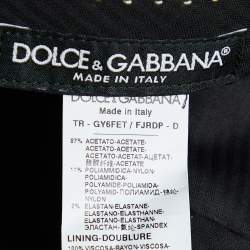 Pre Owned Dolce & Gabbana Monochrome Textured Jacquard Tailored Pants M