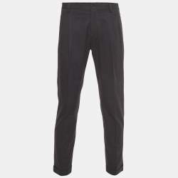 Pre Owned Dolce & Gabbana Black Cotton Regular Fit Pants M