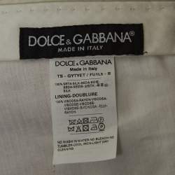 Dolce & Gabbana Orange Raw Silk Tailored Trousers M