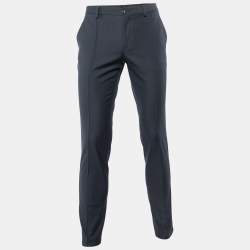 Pre Owned Dolce & Gabbana Black Wool & Silk Blend Tailored Pants M