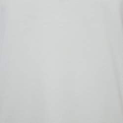 Pre Owned Dolce & Gabbana White Cotton V-Neck T-Shirt M