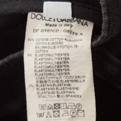 Pre Owned Dolce & Gabbana Black Distressed Denim Slim Fit Jeans XL Waist 34"