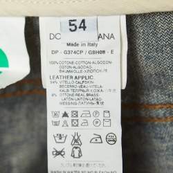 Pre Owned Dolce & Gabbana Blue Washed Denim Slim Fit Jeans XXL/Waist 40"