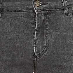 Pre Owned Dolce & Gabbana Grey Washed Denim Skinny Jeans L Waist 34"