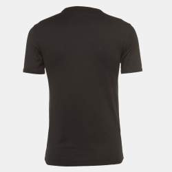 مملوكة مسبقًا Dolce & Gabbana Black Cotton Embroidered T-Shirt S