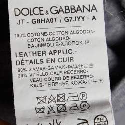 Pre Owned Dolce & Gabbana Grey Cotton Knit V-Neck T-Shirt 4XL