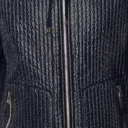 Pre Owned Dolce & Gabbana Midnight Blue Quilted Zip Up Jacket L
