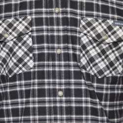Pre Owned Dolce & Gabbana Charcoal Grey Plaid Check Cotton Long Sleeve Shirt M