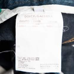 Pre Owned Dolce & Gabbana Blue Distressed Denim Classic 14 Fit Jeans L/Waist 38"