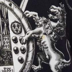 Pre Owned Dolce & Gabbana Brown Crown Print Cotton Pique Polo T-Shirt L