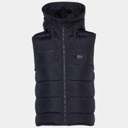 Pre Owned Dolce & Gabbana Dark Grey Down Quilted Vest M