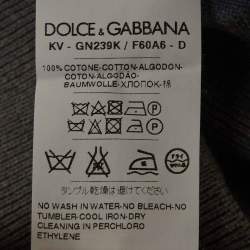 Pre Owned Dolce & Gabbana Blue Cotton Knit Sweatshirt M