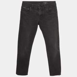 Pre Owned Dolce & Gabbana Black Denim Slim Fit Jeans S Waist 32"
