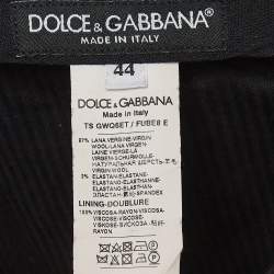 Pre Owned بنطلون دولتشي أند غابانا صوف أسود عادي مقاس صغير - إكس صغير