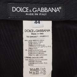 Pre Owned بنطلون دولتشي أند غابانا صوف أسود عادي مقاس صغير - إكس صغير