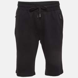 Pre Owned Dolce & Gabbana Black Cotton Knit Shorts XL