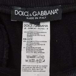 Pre Owned Dolce & Gabbana Black Cotton Knit Shorts XL