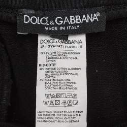 Pre Owned Dolce & Gabbana Black Cotton Knit Shorts XL