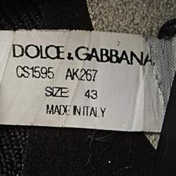 Dolce and Gabbana Black/White Mesh Sorrento Slip On Sneakers Size 43