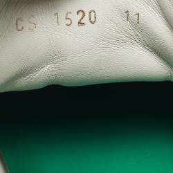 Pre Owned Dole & Gabbana White/Green Leather Portofino Sneakers Size 45