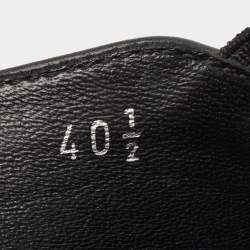 Pre Owned Dolce & Gabbana Brown/Black Leather Leopard print Slip On Sneakers Size 40.5